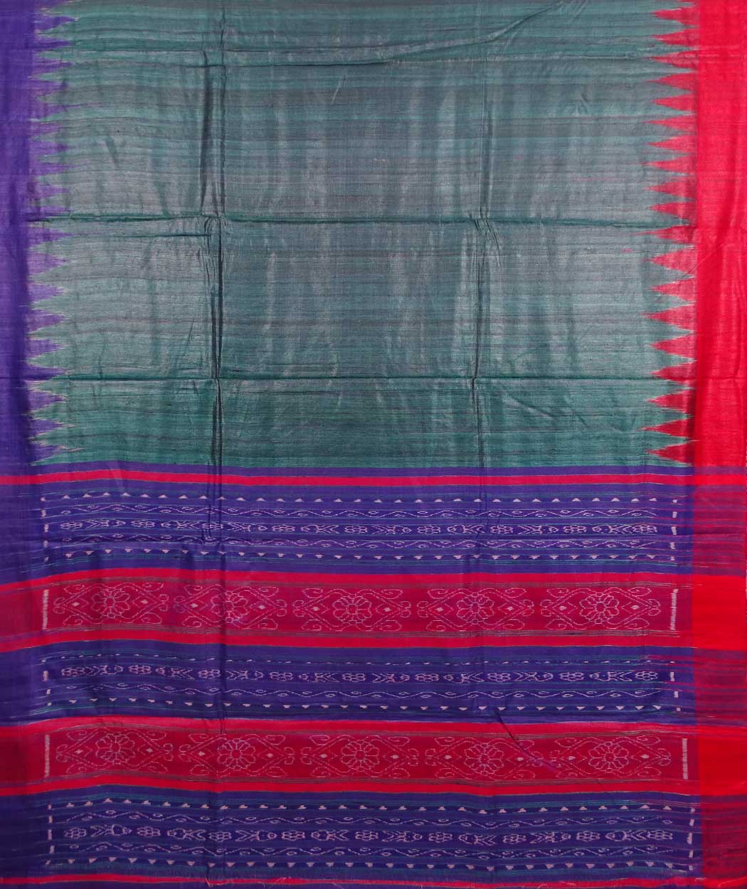 Multi colour handwoven tussar silk saree