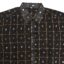 Black Checkered Printed Half-sleeve Sambalpuri Cotton Shirt 1