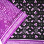 Black and Purple Sambalpuri Handwoven Cotton Saree 1