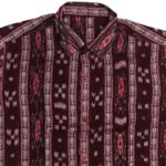 Chocolate Brown Half-sleeve Sambalpuri Cotton Shirt