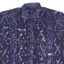 Navy Blue Floral Embroided Half-sleeve Sambalpuri Cotton Shirt 1