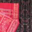 Peacock Mirage red and Charcoal Bloom Sambalpuri Cotton Saree 1