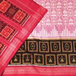 Sacred Chakra Sambalpuri Cotton Saree with red ,Pink & Black Touch 1