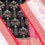 Black, Pastel Pink, and Maroon Sambalpuri Handwoven Cotton Saree 1