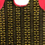 Pink, Black and Lime Yellow handwoven cotton Kurti 1