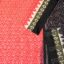 Red, Olive Green, and Black Sambalpuri Handwoven Cotton Saree 1