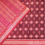 Red, White, and Maroon Sambalpuri Handwoven Cotton Saree 1