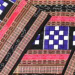 Royal Blue, Black, and Red Sambalpuri Handwoven Cotton Saree Pasa 1