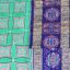 Sea Green and Dark Blue Sambalpuri Handwoven Cotton Saree 1