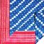 Teal Blue, White and Red Sambalpuri Handwoven Cotton Saree 1