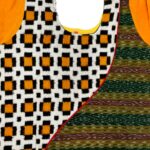 Yellow, White and Green handwoven cotton Kurti 1