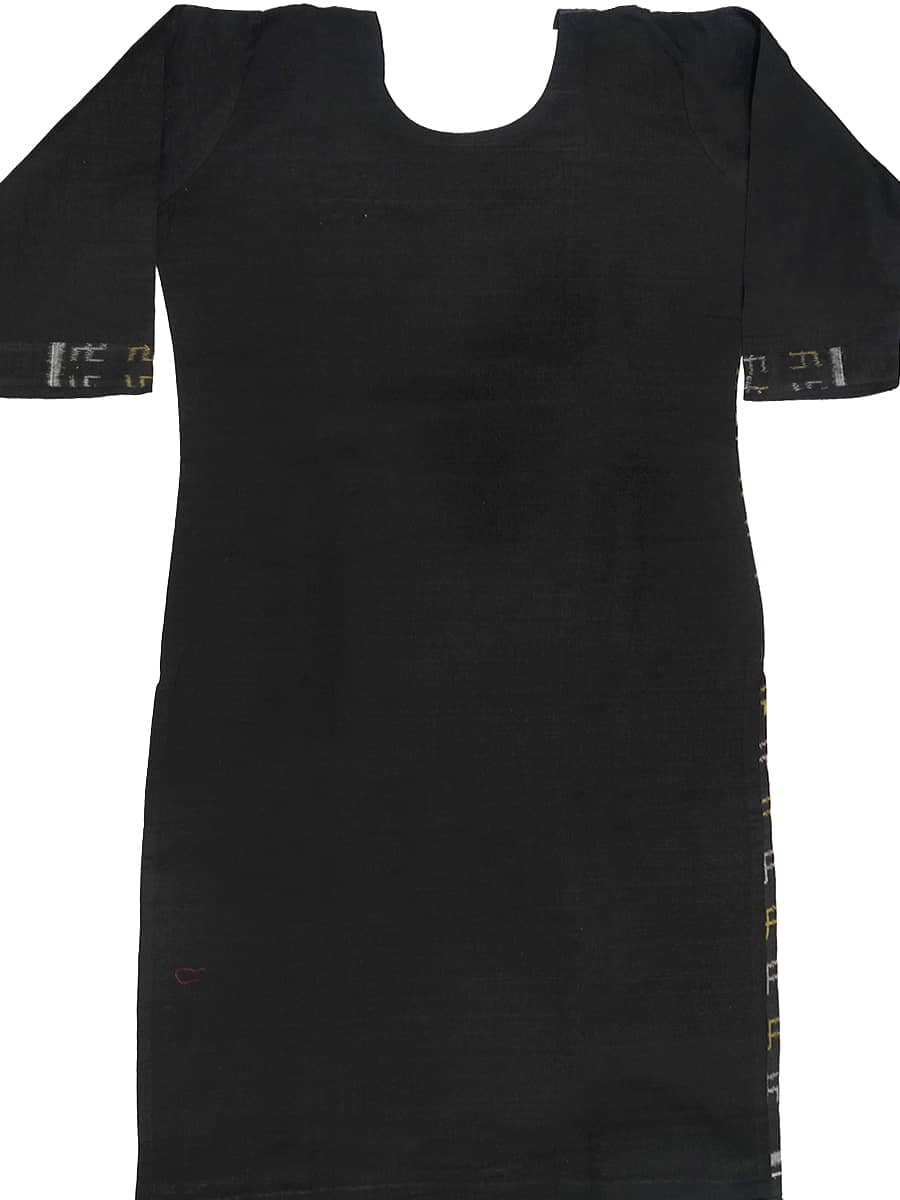 Black Handwoven Cotton Kurti 3