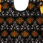 Black and Yellow Handwoven Cotton Checked Kurti 1