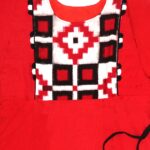 Bright Red and White Handwoven Cotton String Kurti 1