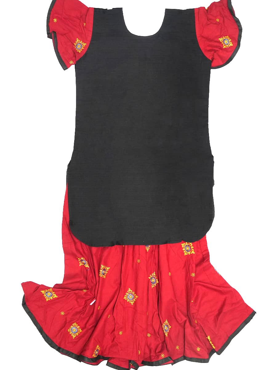 Burgundy and Black Handwoven Cotton Dress Style Kurti 3