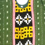 Green and Black Handwoven Cotton Front Slit Kurti 1