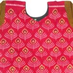 Maroon and Olive Handwoven Cotton Kurti 1