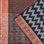 Midnight Black, Elephant Grey, and Cinnamon Sambalpuri Zigzag Cotton Saree 1