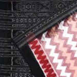 Queen Pink, Salmon and Jet Black Sambalpuri Zigzag Cotton Saree 1