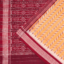 Sepia, Lime Yellow, and Burgundy Sambalpuri Cotton Saree 1