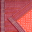 Tangerine and Taupe Sambalpuri Ikat Handwoven Cotton Saree 1